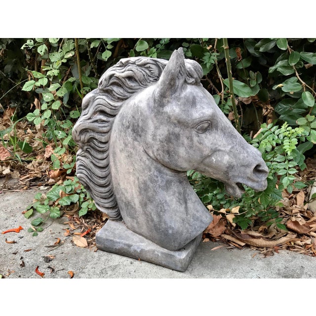 Regal Cast Concrete Architectural Element Horse Head Statuary Chairish