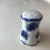 Vintage fine porcelain blue and white floral design salt shaker 2.25"H X base 2"D X top 1.75"D , No makers mark in...
