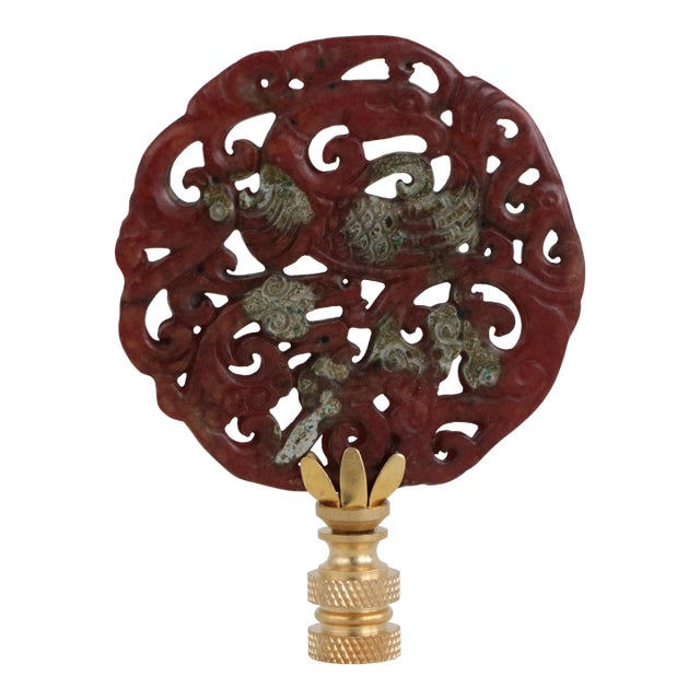 Speckled Phoenix Bird Lamp Finial For Sale