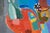 Late 20th Century Colorful Modernist Still Life With Jug and Plant by Ellis Hopkins For Sale - Image 5 of 7
