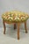 Vintage French Country Provincial Style Walnut Round Seat Vanity Bench Stool For Sale - Image 13 of 13
