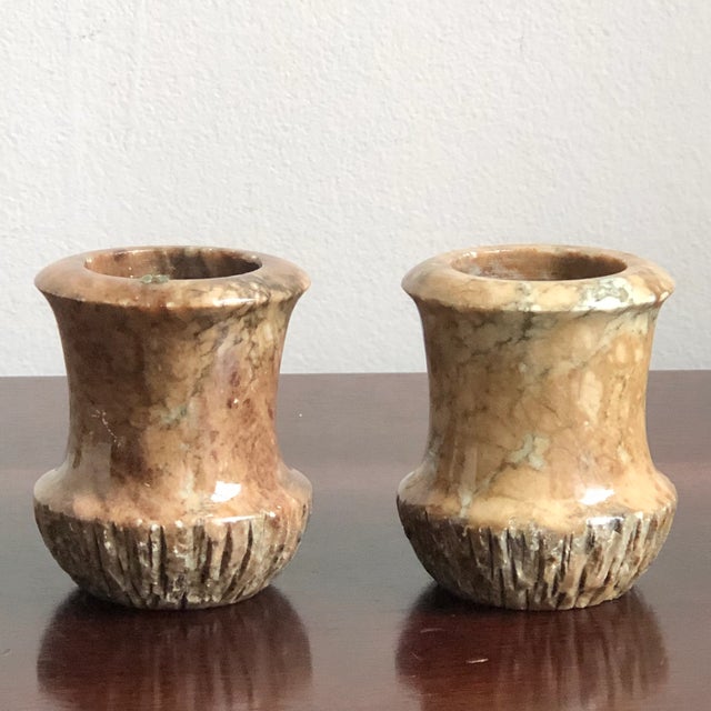 Mid-20th Century Brutalist Marble Candle / Votive Holders — a Pair For Sale - Image 9 of 12