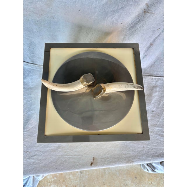 Mid 20th Century Mid 20th Century Italian Faux Horn Ice Bucket For Sale - Image 5 of 12