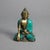 Tibetan Polychromed Bronze Buddhist Deity Statue with Mosaic Pattern 20thC Measures - 4.75"H x 3.25"W x 2.5"D
