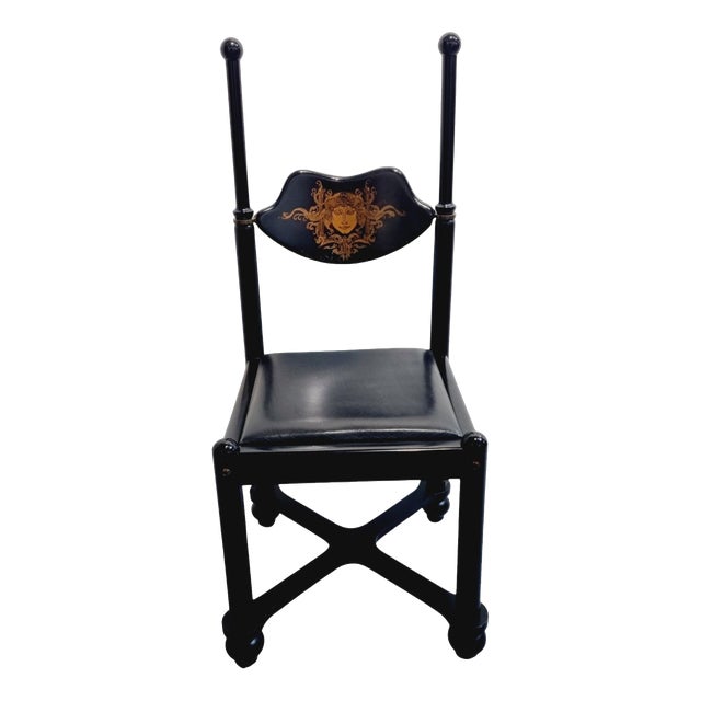 Chair from Ákos Belloni with Brass Inlays from Endre Szász For Sale