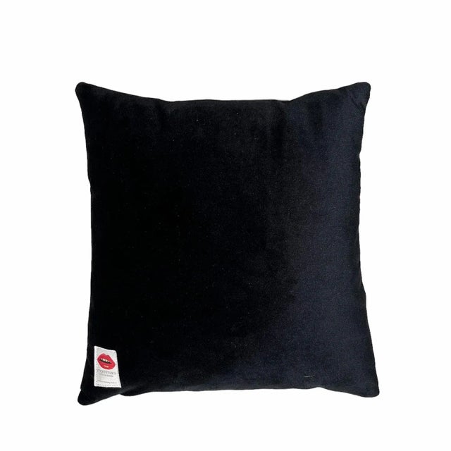 2020s Velvet "Punk Squirrel" Feather Down Pillow, Custom, Original For Sale - Image 5 of 5