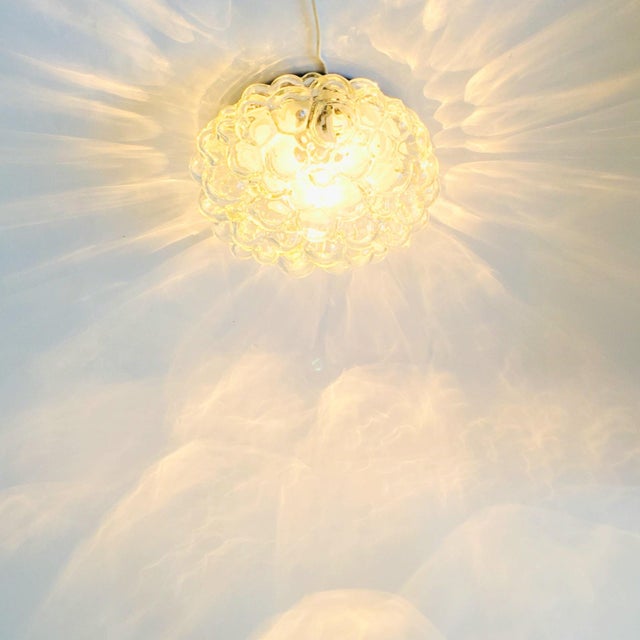 Metal Mid-Century Modern Glass Ceiling Light and Wall Lights by Helena Tynell for Limburg, Germany, 1960s, Set of 3 For Sale - Image 7 of 11