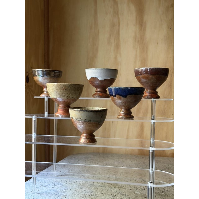 Vintage Hand-Crafted Studio Ceramic Chawan Bowls, 1980s, Set of 6 For Sale - Image 11 of 15