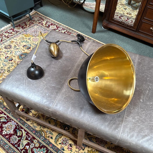Bronze Arteriors Egg Drop Pendant, Bronze/Brass For Sale - Image 8 of 13