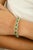 Metal 8.13 Ct Zambian Emerald Halo Diamond Bracelet in 18k Solid Gold For Sale - Image 7 of 11