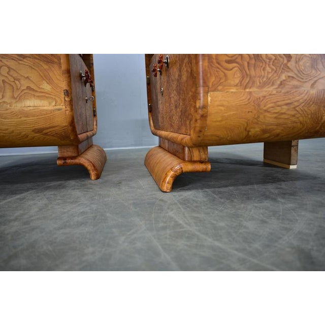 Art Deco Bedside Tables, Former Czechoslovakia, 1930s, Set of 2 For Sale - Image 8 of 18