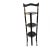 Standard Chair of Gardner Stenciled Wood 3 Shelf Folding Tilt Table Etagere For Sale In Washington DC - Image 6 of 7