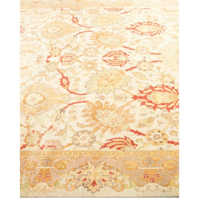 Solo Rugs Vintage Traditional Hand Knotted Wool Area Rug, Ivory - 6'0" X 8'9" For Sale - Image 4 of 9