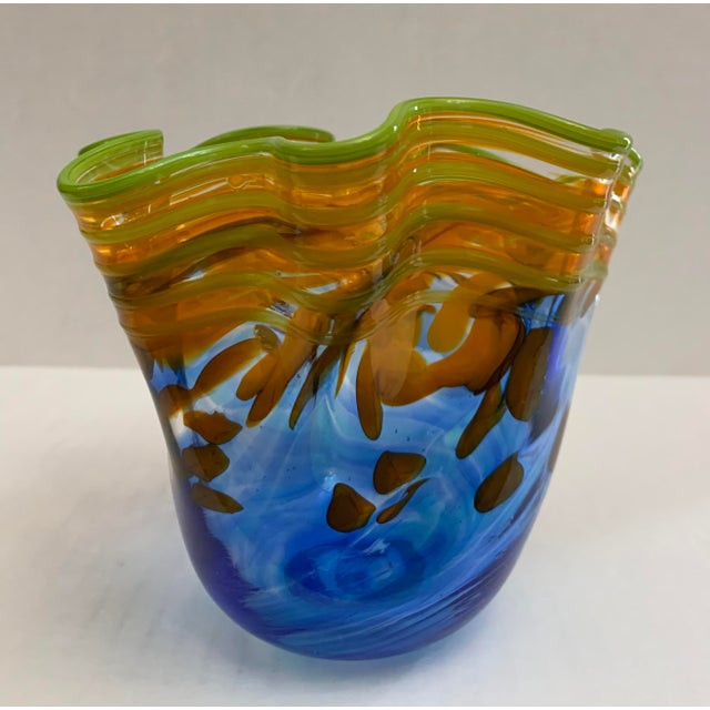 James Hayes Svirla Art Glass Ripple Vase Chairish