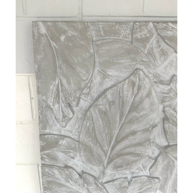 Original $950, stylish Made Goods Modern Indoor/Outdoor Dimensional Concrete Palm Leaf Ullric Wall Plaque, showroom floor...