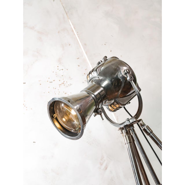 Mid-Century Modern Patt 23N Spotlight on Chrome Tripod from Strand Electric, England, 1960s For Sale - Image 3 of 17