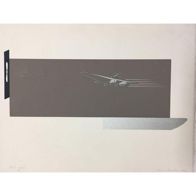 Senza titolo, 1986 is an interesting colored and original serigraph on paper realized in 1986 by Gianni Piacentino. Signed...