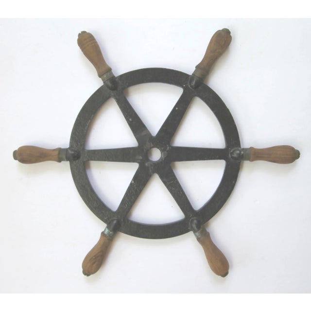 1940s Circa 1940s Boat Steering Wheel For Sale - Image 5 of 7