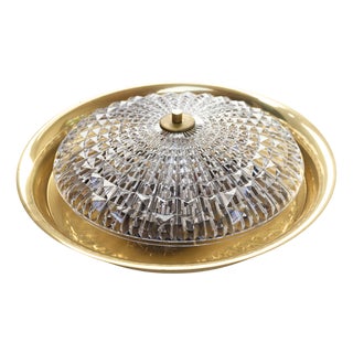 Orrefors Brass Wall Lamp by Fagerlund for Lyfa, 1960s For Sale