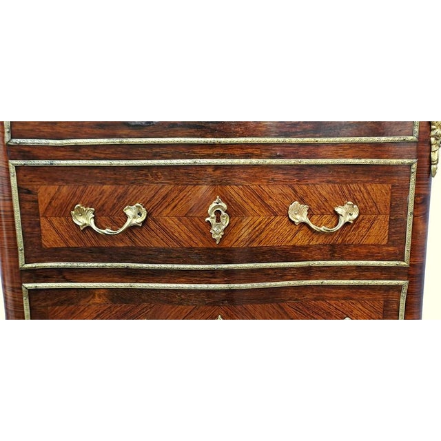 French Napoleon III Rosewood Secretaire For Sale - Image 10 of 11