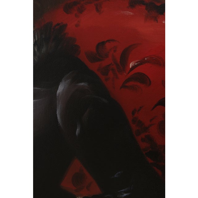 Oil on Canvas Painting Woman Sitting - Signed For Sale - Image 11 of 17