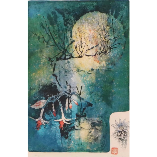 Paper 1970s Hoi Lebadang Hand Signed Limited Edition 77/195 Large Silkscreen Framed For Sale - Image 7 of 12