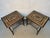 Hollywood Regency Vintage Maitland-Smith Metal Geometric End Tables, Pair For Sale - Image 3 of 17