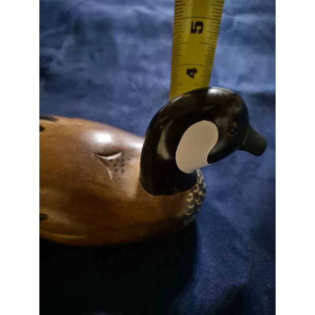 Wood Vintage Hand-Carved and Hand-Painted Canadian Goose Decoy For Sale - Image 7 of 7