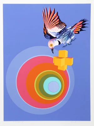 Rita Simon Serigraph - Rara Avis II