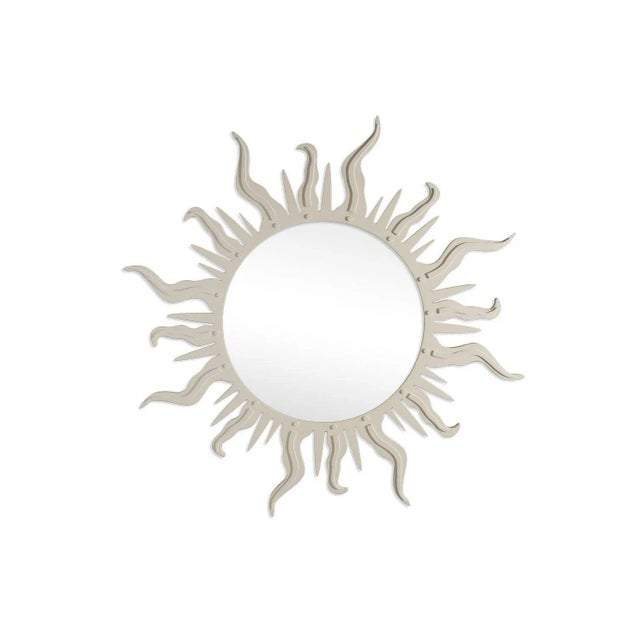 Contemporary Fleur Home Carnival Flambeau Circle Mirror in Useful Gray, 36x36 For Sale - Image 3 of 3