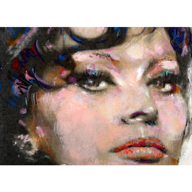 Sophia Loren, Sid Maurer Oil and Acrylic on Foamcore, Signed Lower Left For Sale - Image 4 of 5