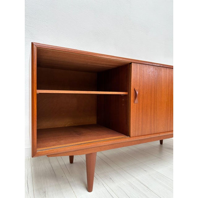 Small Mid-Century Danish Teak Sideboard attributed to Clausen & Søn, 1960s For Sale - Image 11 of 15