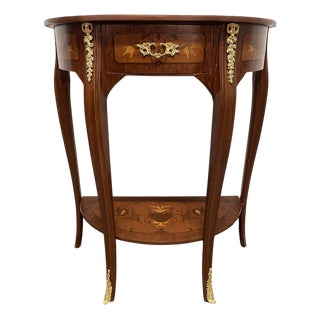 Parquetry Inlaid Console Table For Sale