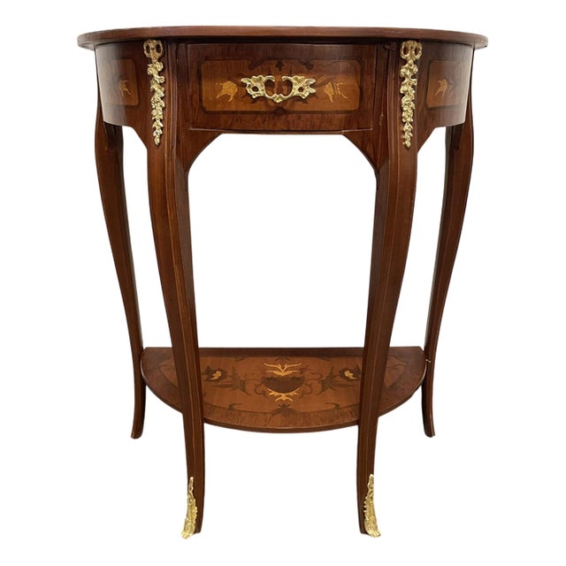 Parquetry Inlaid Console Table For Sale