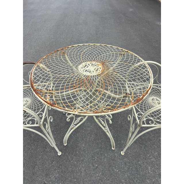 French Vintage Decorative French Patio Bistro Set *** For Sale - Image 3 of 8