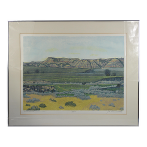 Fine North Dakota Woodcut by Gordon Mortensen (B. 1938) Signed