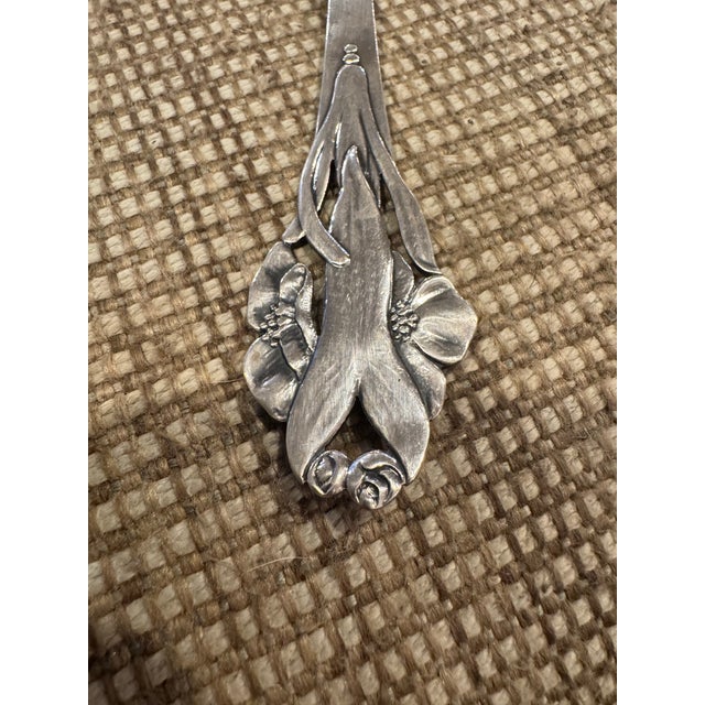 Antique Copenhagen “Art Nouveau” sterling silver serving spoon.