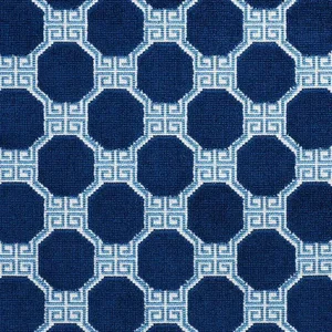 Schumacher Octavia Velvet Fabric in Sapphire