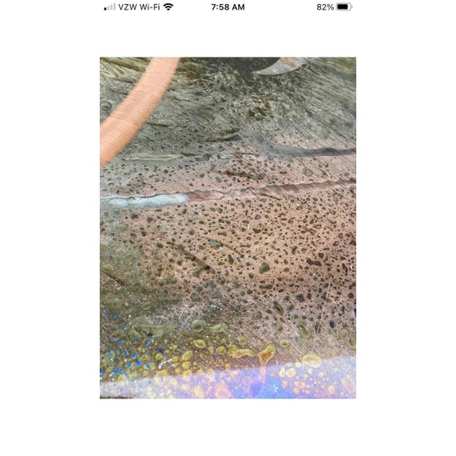 Dale Clark Abstract Etched Painted Copper Metal Art Painting Chairish