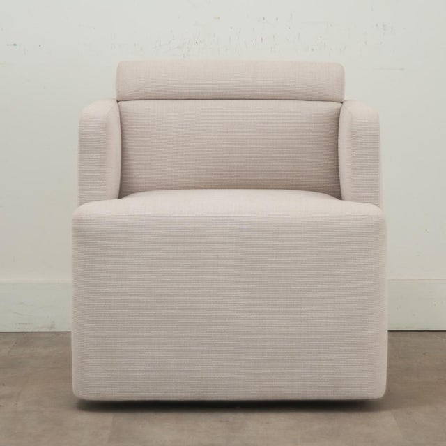 Late 20th Century Modern Upholstered Swivel Armchair by Dmitriy & Co. For Sale - Image 5 of 11