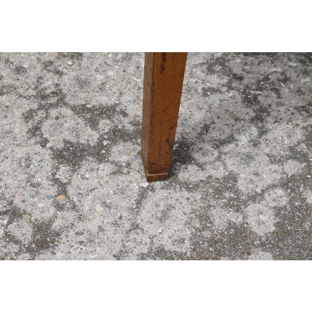 Mid 20th Century Vintage Rustic Farm Painted Side Table/Stand For Sale - Image 5 of 7