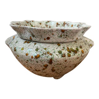 Vintage Drip Glaze Self Watering Planter For Sale