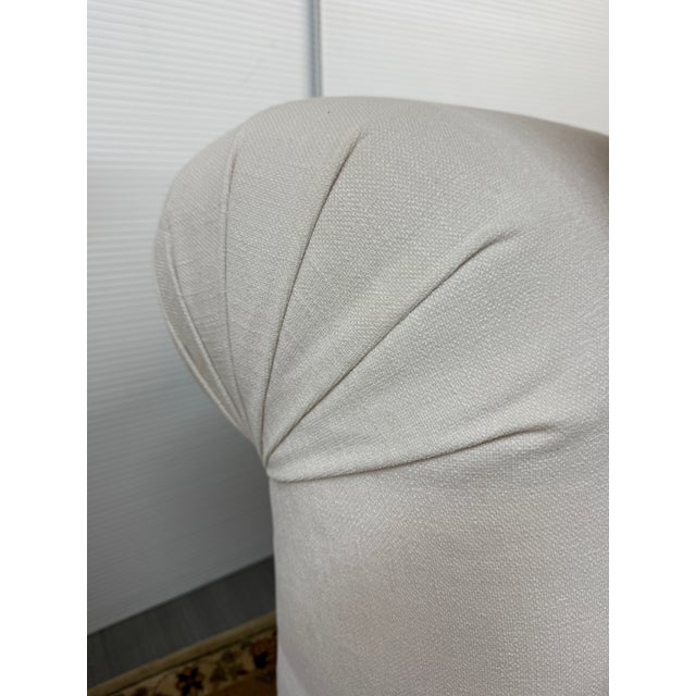 White Kreiss Furniture Giverny Armless Lounge Chairs, Pair For Sale - Image 8 of 12