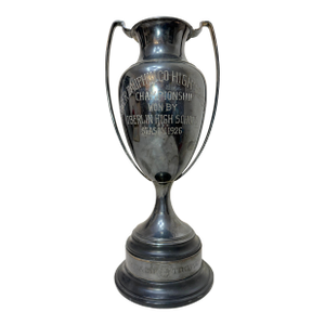 Large Antique 1926 Silverplate Oberlin High School Baseball Reach Trophy Award