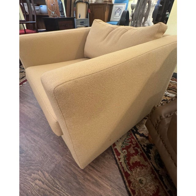 Knoll Vintage Charles Pfister for Knoll Lounge Chair in Knoll Camel Wool, 1970s For Sale - Image 4 of 11