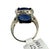 Early 21st Century 9.00 CTW Mid-Century No Heat Burmese Sapphire & Diamond 18k White Gold Ring, Size 7 For Sale - Image 5 of 8