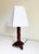 1940s Hexagonal Wood Table Lamp With Diamond Relief For Sale - Image 4 of 11