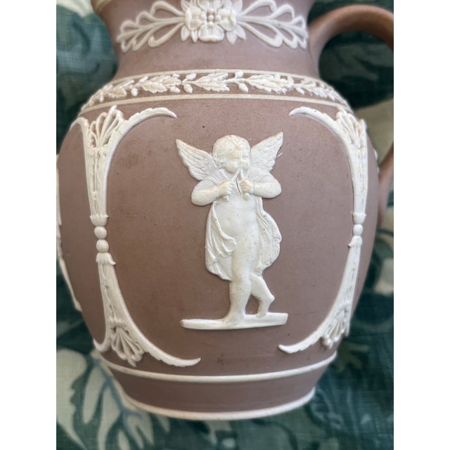 Antique Adam's Lilac Jasper Dip / Lilac Jasperware Petite Pitcher, Made in England For Sale - Image 12 of 15