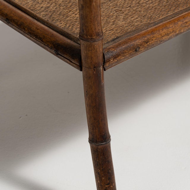 19th Century France Napoleon III Brown Bamboo Side Table For Sale In Greensboro - Image 6 of 13