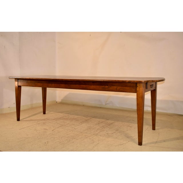 Early 19th Century Circa 1800 French Chestnut Farm Table For Sale - Image 5 of 9